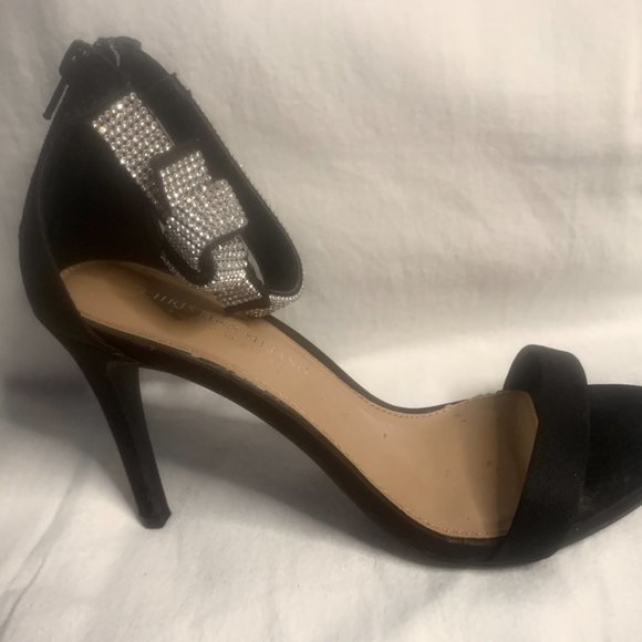 Christian Siriano Black Stiletto Sandal Special Occasion Shoes Size 8 1/2 - Picture 12 of 14